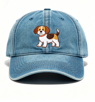 Zyentral - Cowboy hat with beige pattern and dog design