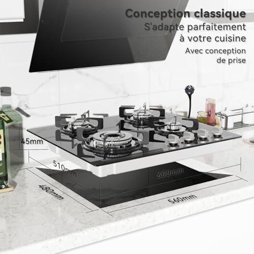 Magicplux Plaque de cuisson gaz 2 feux 4300W
