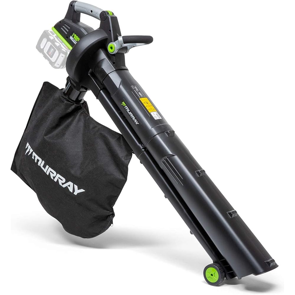 Souffleur/Aspirateur de feuilles mortes Murray IQ18LBV dual 18V(36V)Li-ion à batteries,Powered by Briggs & Stratton,vitesse de l'air 247 km/h,moteur sans balai,sac souple 45L,Outil seul,1697305 : Bricolage