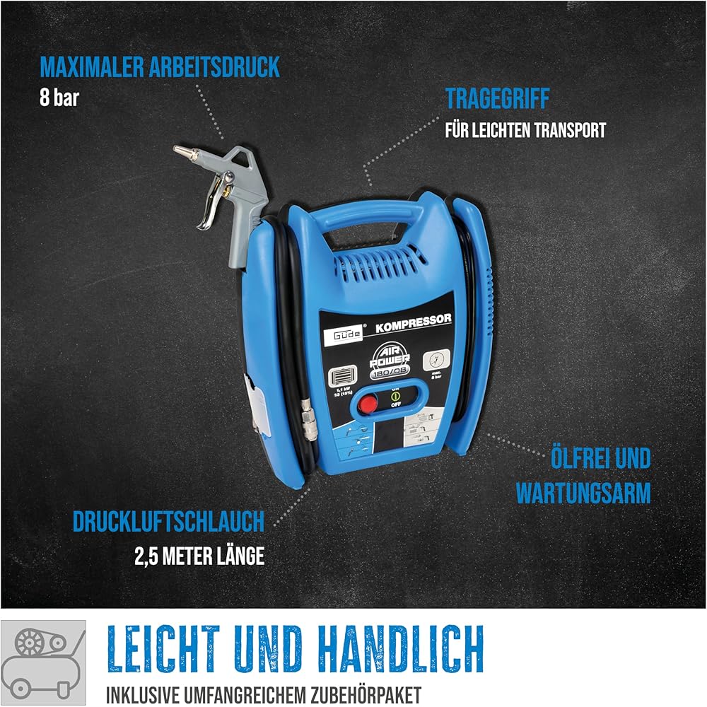 Güde Compresseur Airpower 180/08 1100W 8 bars