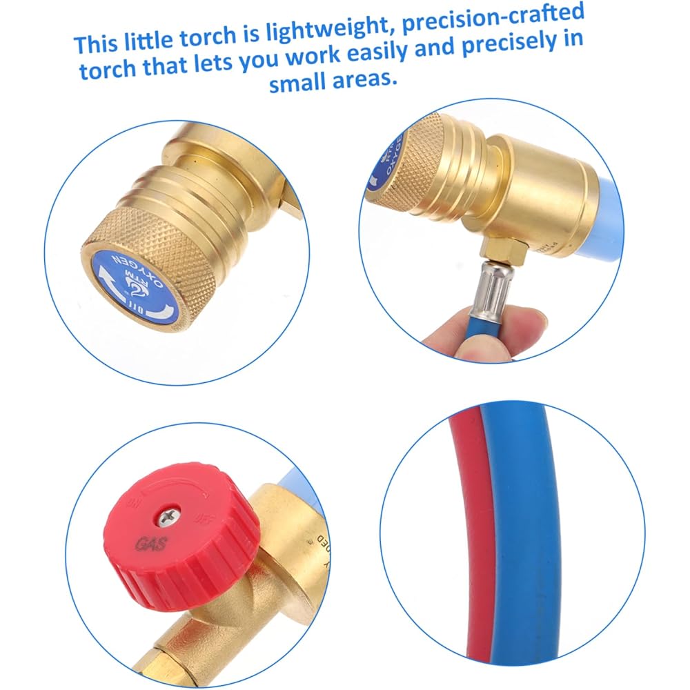 OSALADI Torche à Véhicule Micro Torche Pompe Air Tuyau Torche Gonfleur De Pneu Trousse Brûleur Déclenchement Ventilateur Portable Turbo Mini Tout Bronze : Bricolage