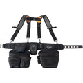 Dead On Tools - Ceinture à outils de charpentier 1680 deniers avec bretelles (HDP400945), noir : Mode