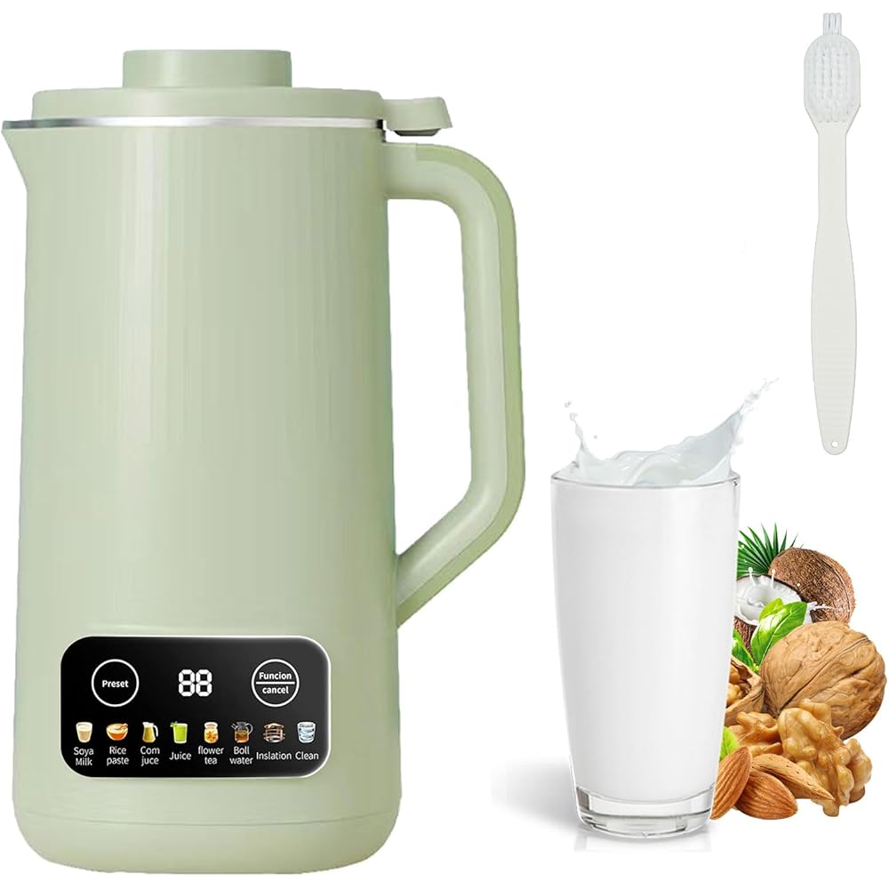 Machine à Lait de Soja Multifonction,Machine à Lait de Noix - Presse à Lait D'Amande Automatique Multifonctionnelle de 20 Onces,Avec Démarrage Différé|Maintien Achaud|Autonettoyage|Filtration Gratuite : Cuisine et Maison