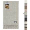 HANSA-FARM | Extra Large Couverture bébé alpaga - 200 x 130 cm - Doux et Moelleux en 100% Laine d'alpaga bébé Plaid Couvre-lit Gris argenté uni/Gris Clair (Gris) : Cuisine et Maison