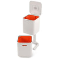 Joseph Joseph Totem - Poubelle de cuisine pour le tri et le recyclage des déchets, avec bac à compost intégré et filtre à charbon actif remplaçable, capacité de 40 litres, pierre : Cuisine et Maison
