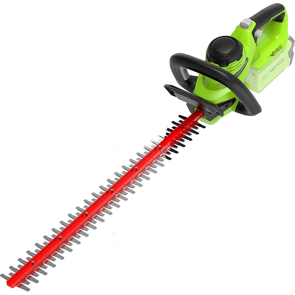 Greenworks G40HT61 Taille-Haie à Batterie, Lame Double Action de 61 cm, Coupe Jusqu'à 27 mm d'Épaisseur de Branches et de Tiges, 3000 tr/min SANS Batterie ni Chargeur 40V, Garantie 3 Ans : Jardin