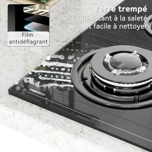Magicplux Plaque de cuisson gaz 2 feux 4300W