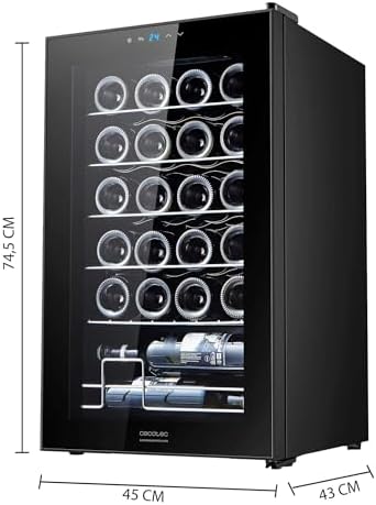 Cecotec Cave à vin Bolero GrandSommelier 2050 Inox 20 bouteilles