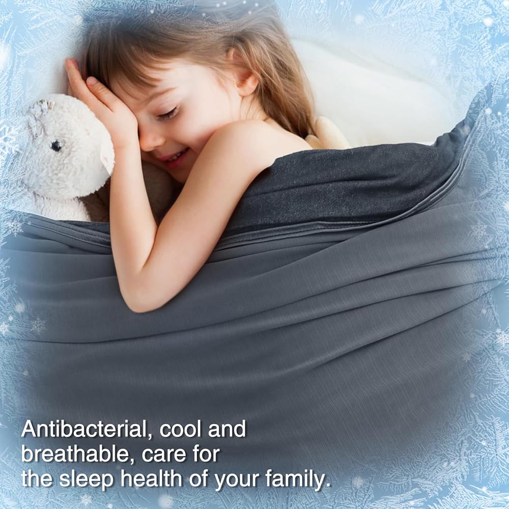 Avoalre Couverture Rafraîchissante en Fibre de Bambou Couverture été Arc-Chill 3.0 Couverture Froide Q-Max 0,5 Anti-acariens Couverture Douce pour Enfants et Adultes Lit Canapé Voyage 200x220cm : Cuisine et Maison