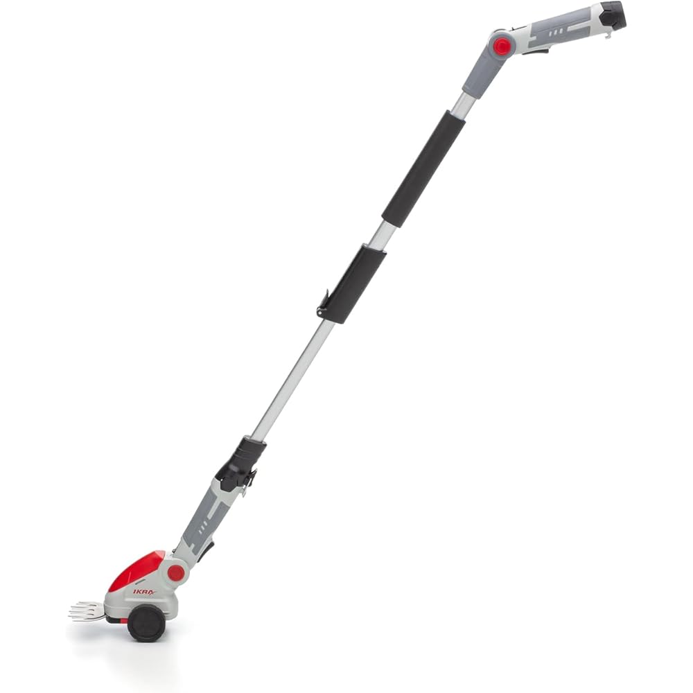 IKRA cisaille à Gazon & Taille-buissons télescopique sans Fil IGBS 1210 F avec Batterie & Chargeur, Lames « Made in Germany » : Jardin