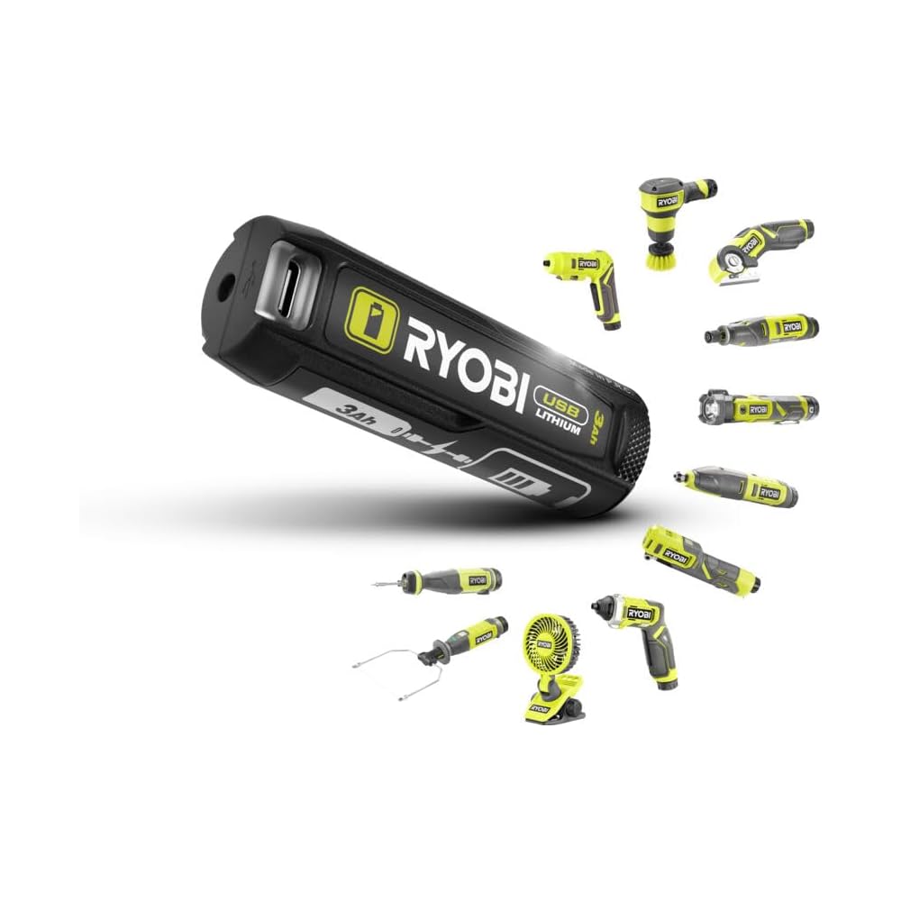 Clé à cliquet 4V USB Lithium - emmanchement carré 1/4’’ - 80 Nm - Livrée avec son câble USB-C & 1 batterie 4V 2,0 Ah USB Lithium - RR14W4-120G : Bricolage