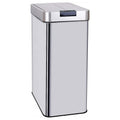 Poubelle de cuisine automatique 70L SILVERLAKE en acier Inox avec cerclage Ouverture papillon grande capacité : Cuisine et Maison
