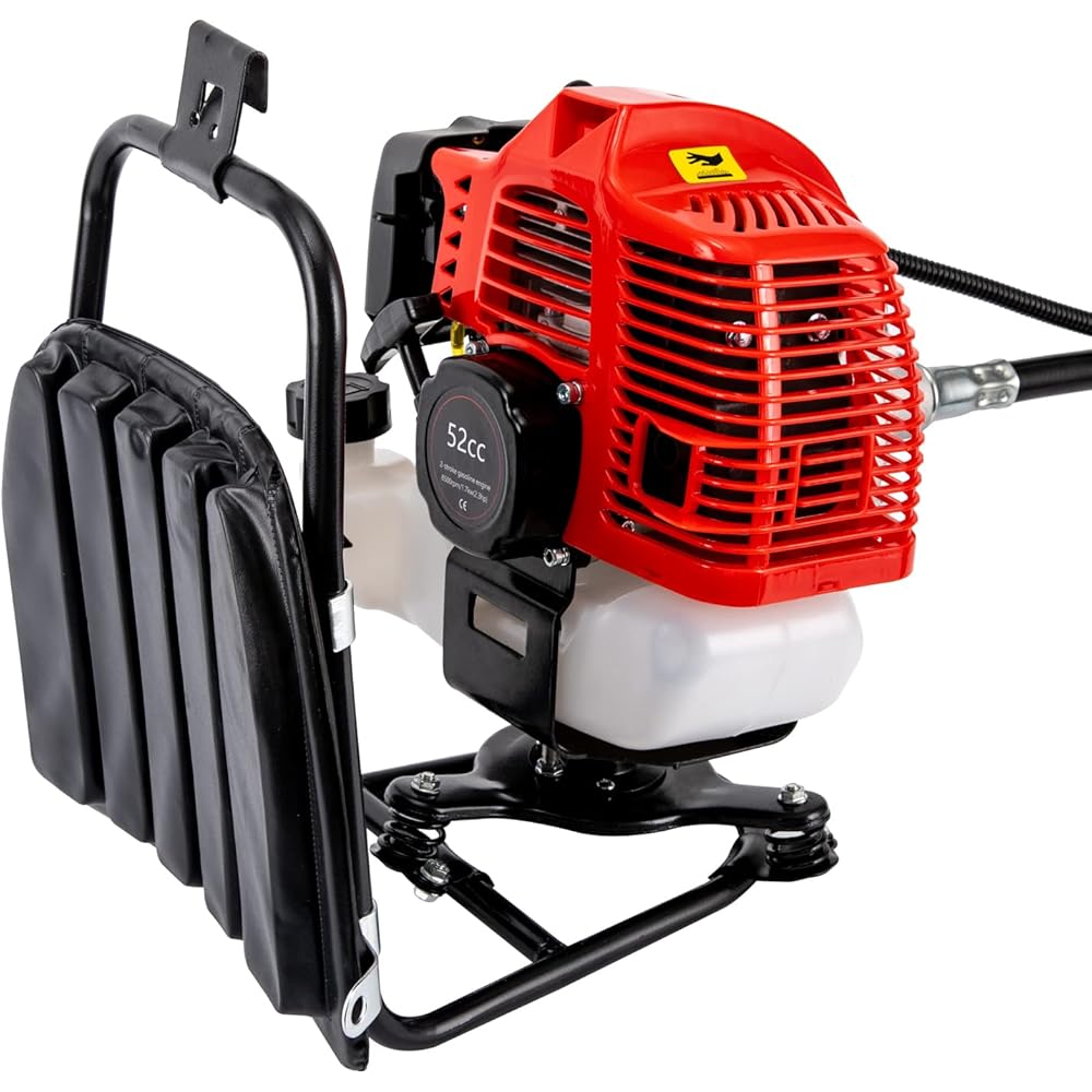 OUBUBY Débroussailleuse 4 en 1 52 cc, tondeuse à dos, taille-haie, outil de coupe multifonction, cisaille à fil, à essence, taille-haie, cisaille d'arbre avec tige d'extension pour le jardinage : Jardin