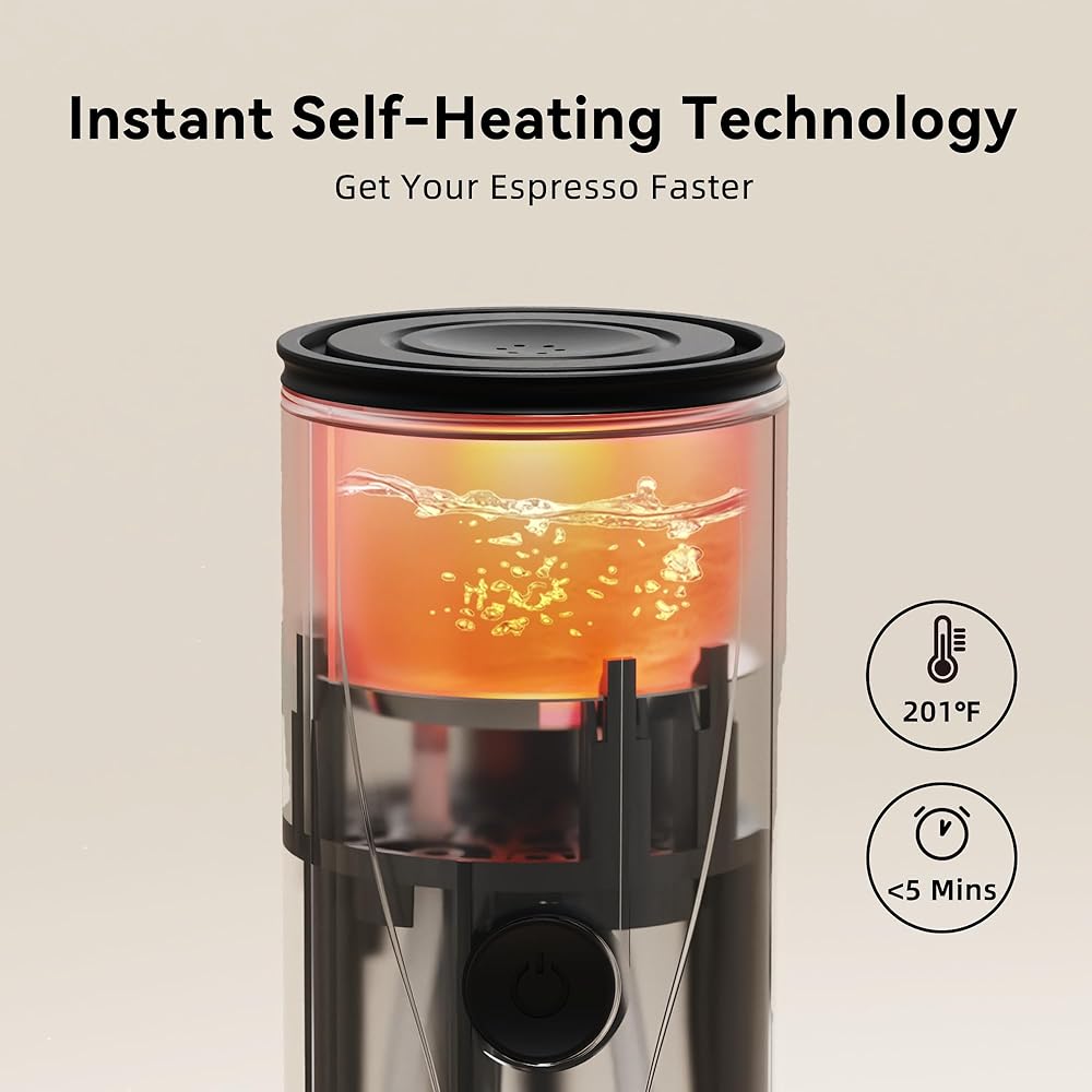 CERA+ Cafetière expresso portable avec batterie