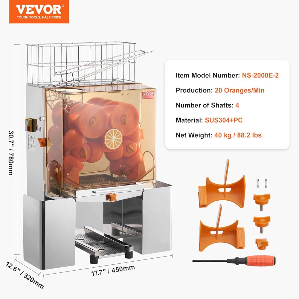 VEVOR Presse-Agrumes Électrique Commercial 120W