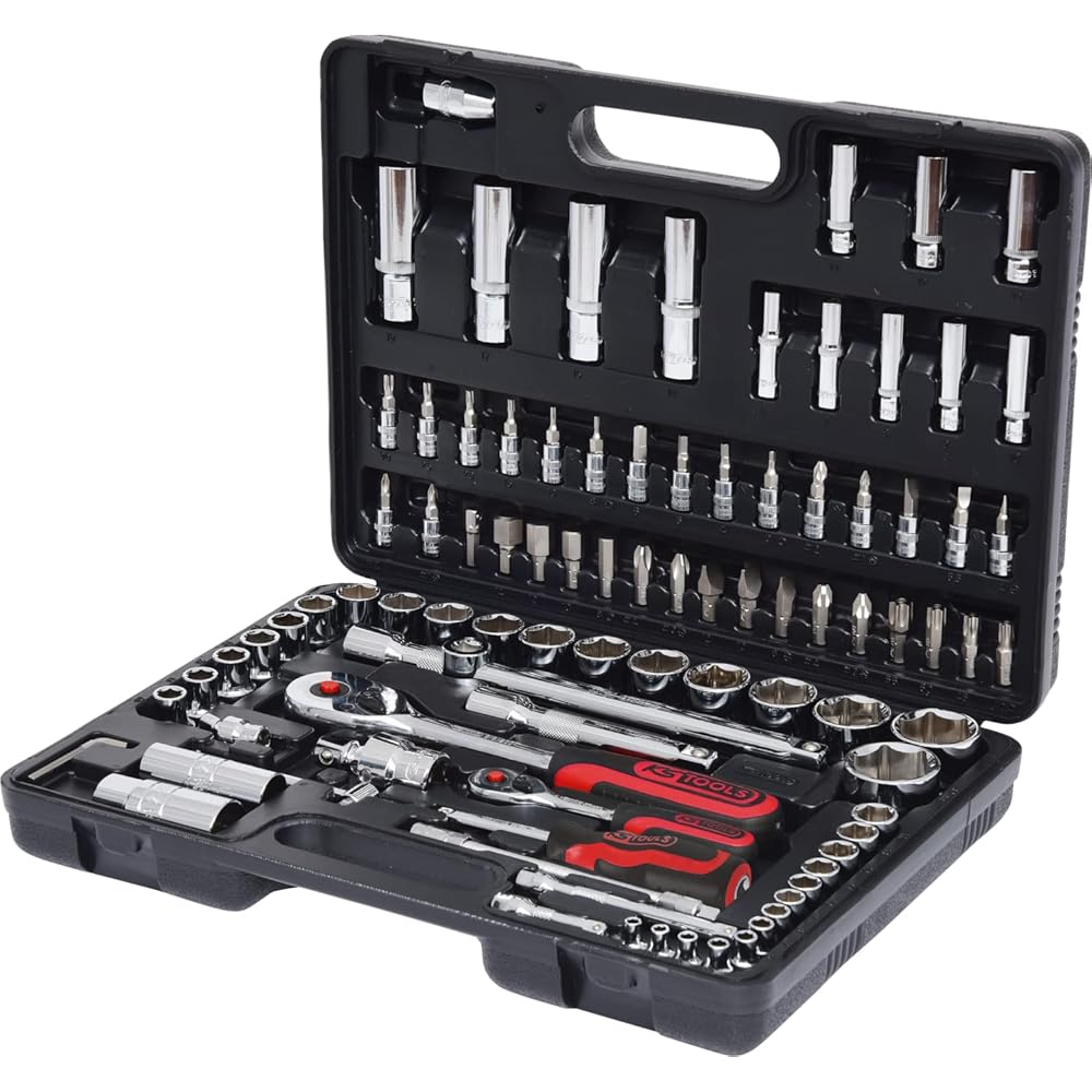 KS TOOLS 918.0694 COFFRet de DOUILles KS CHROME PLUS 1/2et 1/4- 94 Pcs : Bricolage