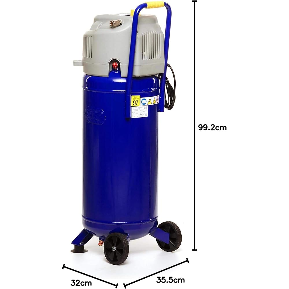 Michelin MVX50/2 Compresseur d'air vertical sans huile cuve 50 L avec manomètre