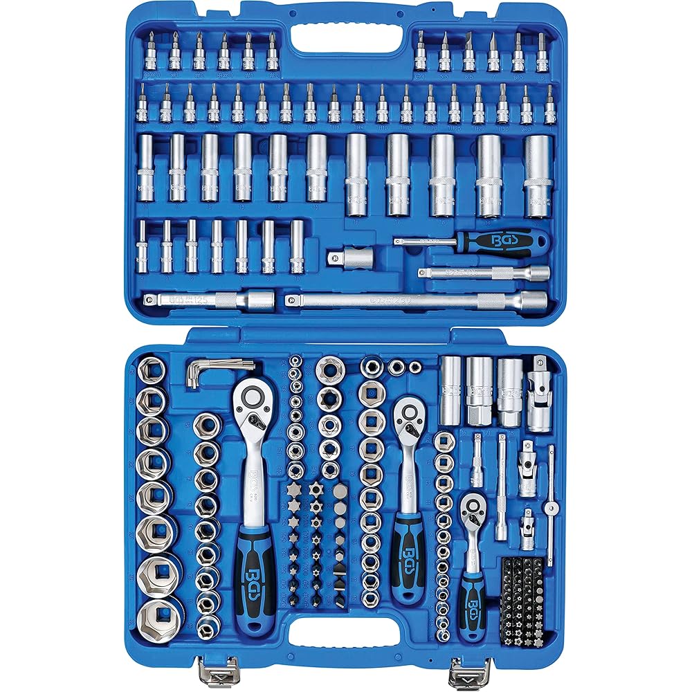 BGS 2243 | Jeu de douilles à six pans | 6,3 mm (1/4") / 10 mm (3/8") / 12,5 mm (1/2") | 192 pièces : Bricolage