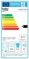 Beko DA8013PA Sèche-linge 8kg à évacuation