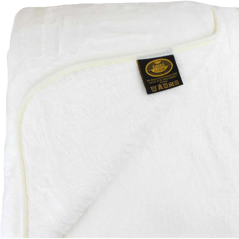 Amago - Couverture Extra Douce, Sensation Cachemire, 220 x 240 cm - Blanc Laine : Cuisine et Maison