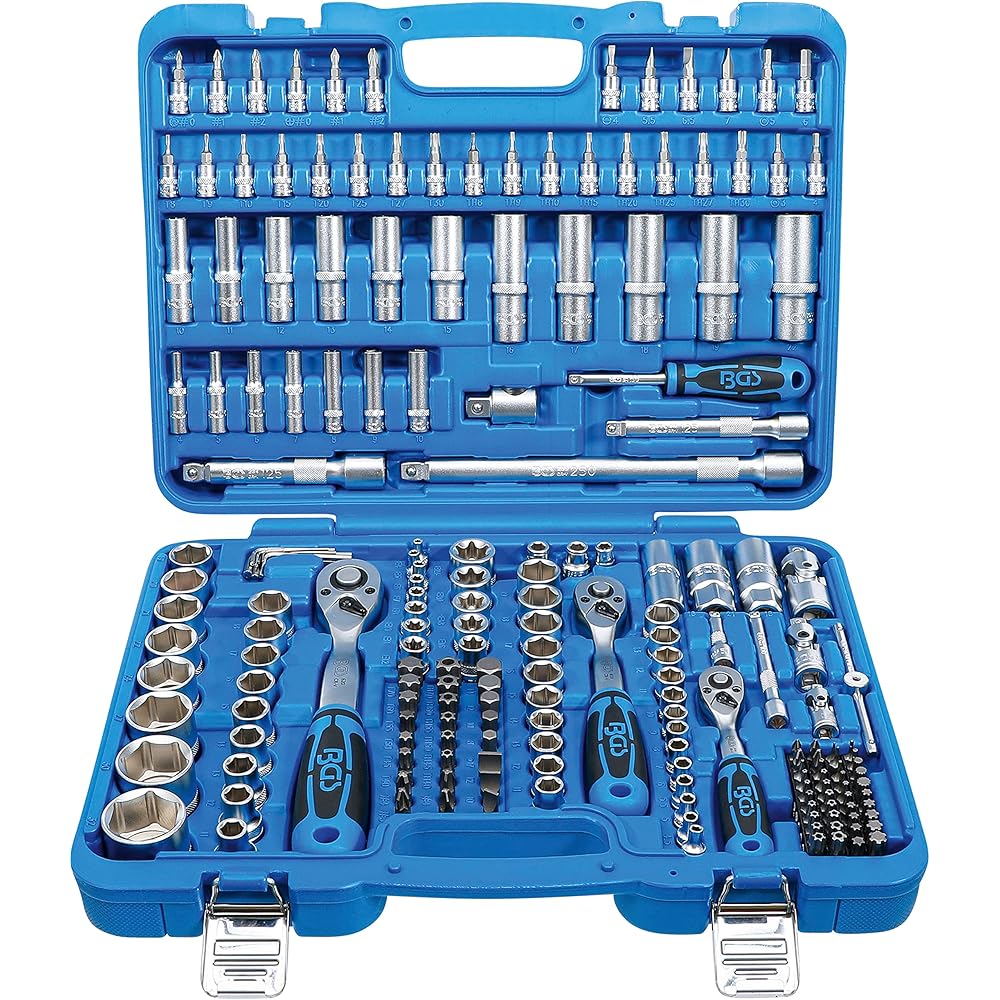 BGS 2243 | Jeu de douilles à six pans | 6,3 mm (1/4") / 10 mm (3/8") / 12,5 mm (1/2") | 192 pièces : Bricolage