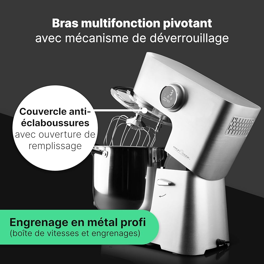 Profi Cook PC-KM 1254 Robot pâtissier bol XXL 12L 2500W