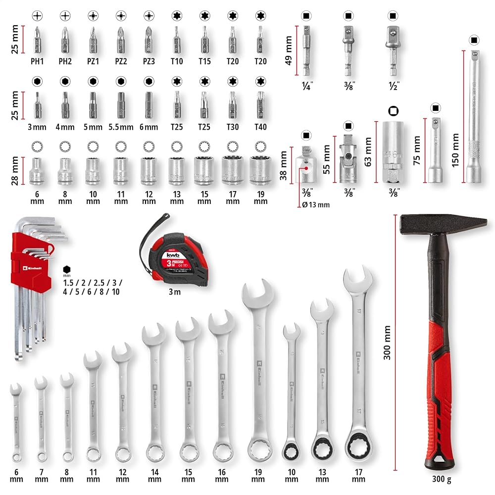 Einhell E-CASE 80 pièces valise d'outils