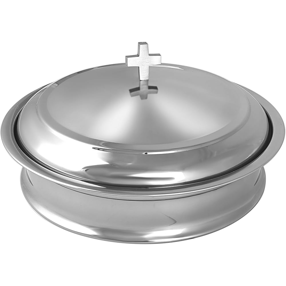 Mayur Exports Communion Ware Holy Wine Serving Tray with A Cover - Stainless Steel (Mirror) : Cuisine et Maison