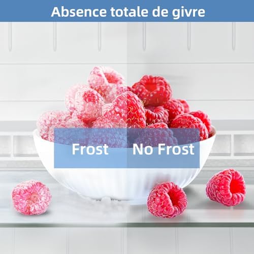 CHiQ Réfrigérateur congélateur combiné 356L, inox