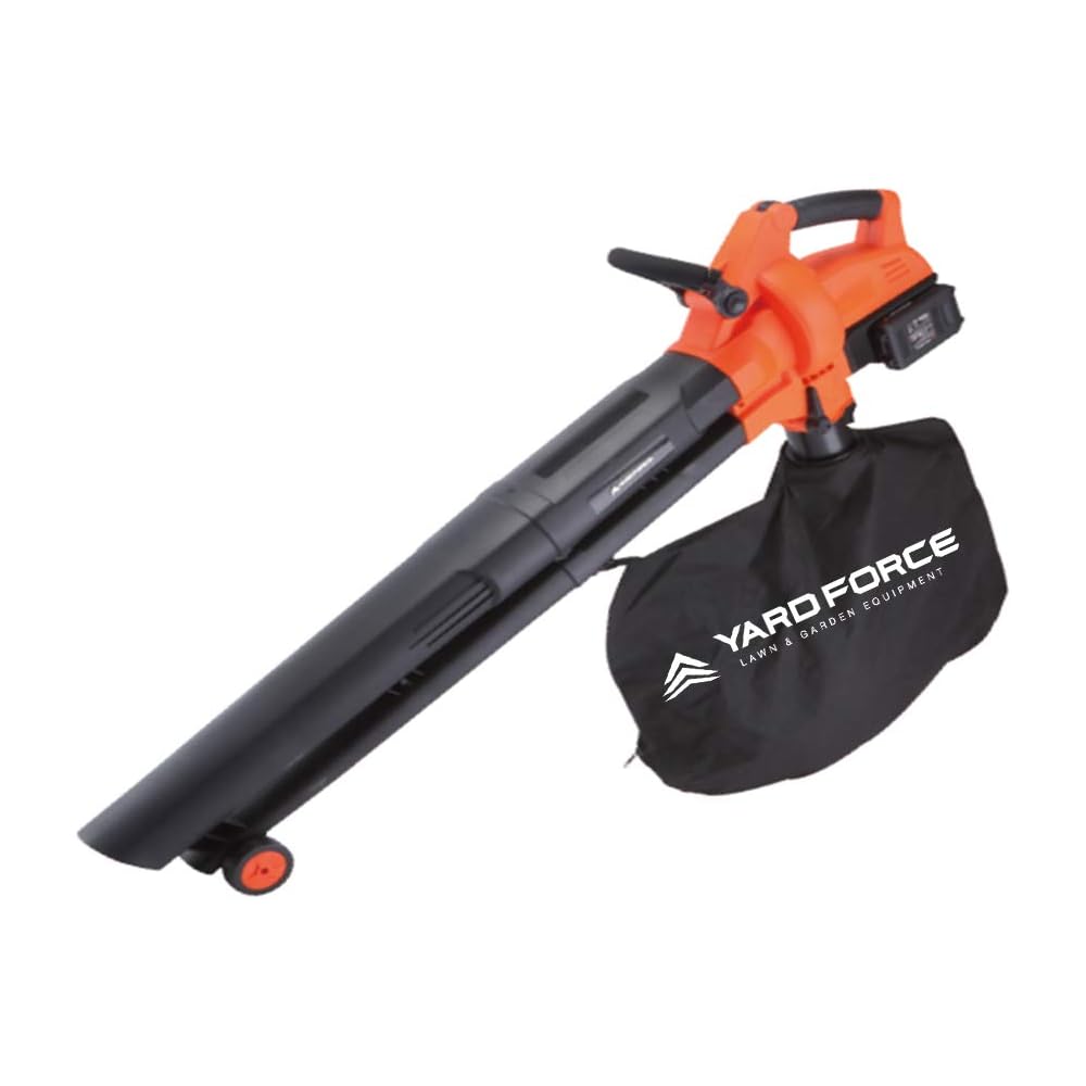 Yard Force 40V Aspirateur, Souffleur, Broyeur de Feuilles sans Fil, Fonction 3 en 1, 230km/h, Batterie Li-Ion et Chargeur LB C20 : Jardin