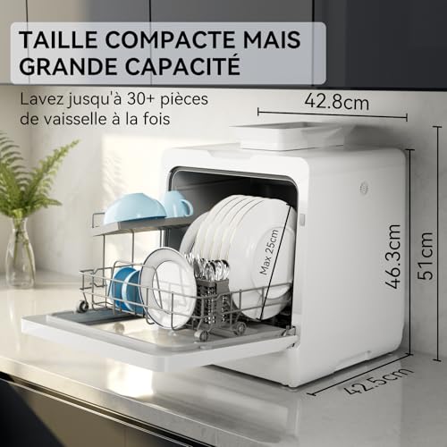 Hermitlux Mini lave-vaisselle de table 5 couverts