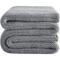L'AGRATY Couverture lestée en Tricot – 152,4 x 203,2 cm, 6,8 kg – Couverture Lourde rafraîchissante en Tricot épais pour Adultes – Couverture décorative en Tricot torsadé épais sans Perles – Lestée : Cuisine et Maison