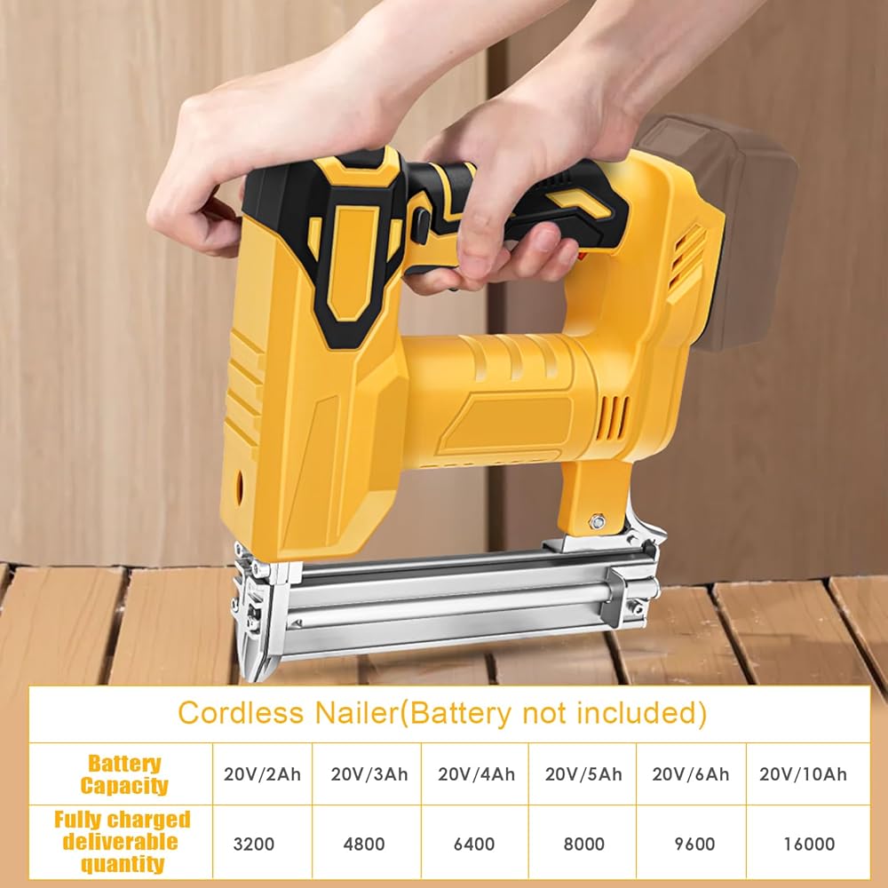 Agrafeuse électrique sans fil compatible avec batterie Dewalt 20 V, 100 W, agrafeuse électrique pour bois, avec 500 clous et 500 agrafes – Sans batterie ni chargeur : Bricolage