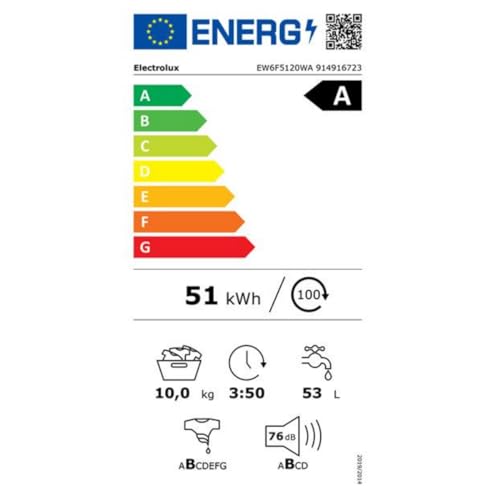 Electrolux EW6F5120WA Lave-linge frontal 10kg