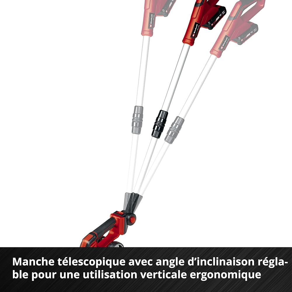 Einhell Cisaille à gazon sans fil GE-CG 18/100 Li T-Solo Power X-Change (18 V, Changement d’accessoire sans outil, avec rallonge télescopique) Livré sans Batterie ni Chargeur : Bricolage
