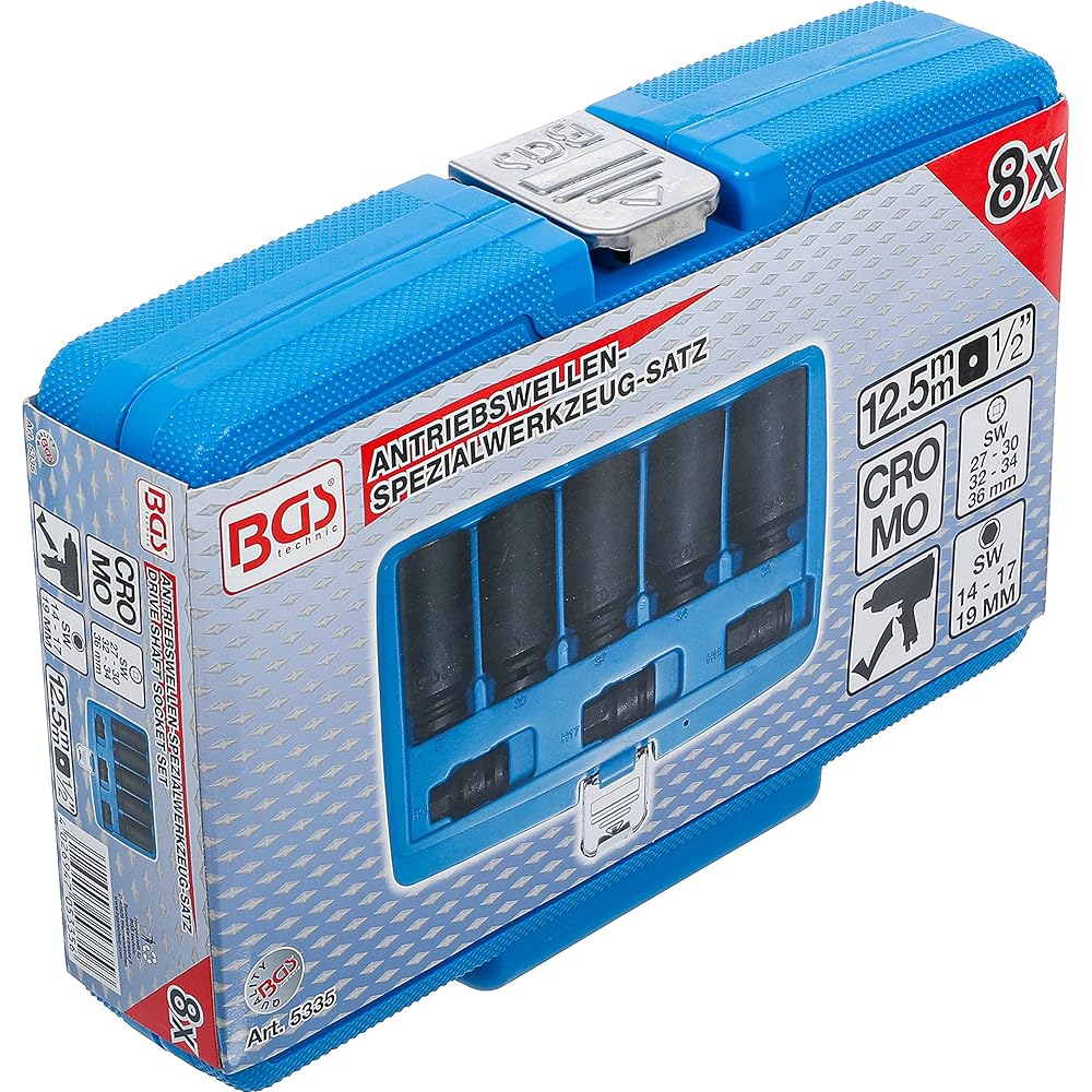 BGS 5335 - Jeu de douilles spéciales pour arbres d’entraînement - 27 - 36 mm - 8 pièces : Bricolage