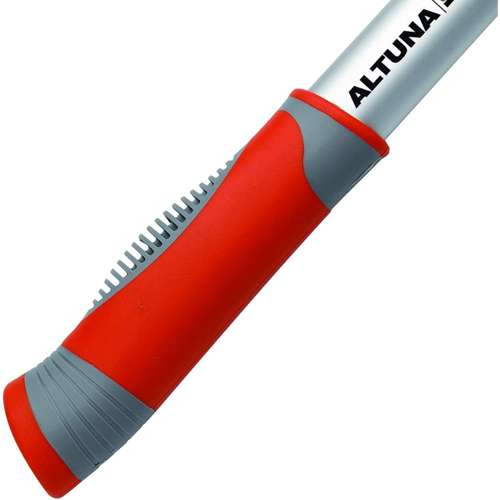 Taille-haie télescopique J449 - Manche bi-matière - Lame ondulée - Solide et très léger - Sécateur renforcé en aluminium - Convient pour les haies et les pelouses - Altuna : Jardin