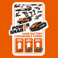 WORX 2 en 1 Set Cisaille à Gazon et Taille-buisson sans Fil WG801E.3,18V (20V Max) 2,0Ah PowerShare, 2 Lames, 1 Manche télescopique, Changement Rapide de Lame, 1 Batterie 2Ah : Jardin