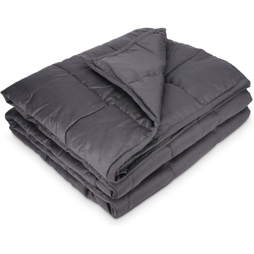 Navaris Couverture Lestée - Couverture Pondérée Relaxante 135x200cm - Contre Insomnie Anxiété - Cocooning - 100% Coton - 8,8kg : Cuisine et Maison