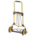 Chariot de manutention acier, pliable, base 49x28CM , capacité 90 kg. Dimensions ouvert : 50x45x98cm, plié : 49x6,5x73 cm. Roues 175x4,5 cm Caoutchouc. Poids 5,45 kg : Commerce, Industrie et Science