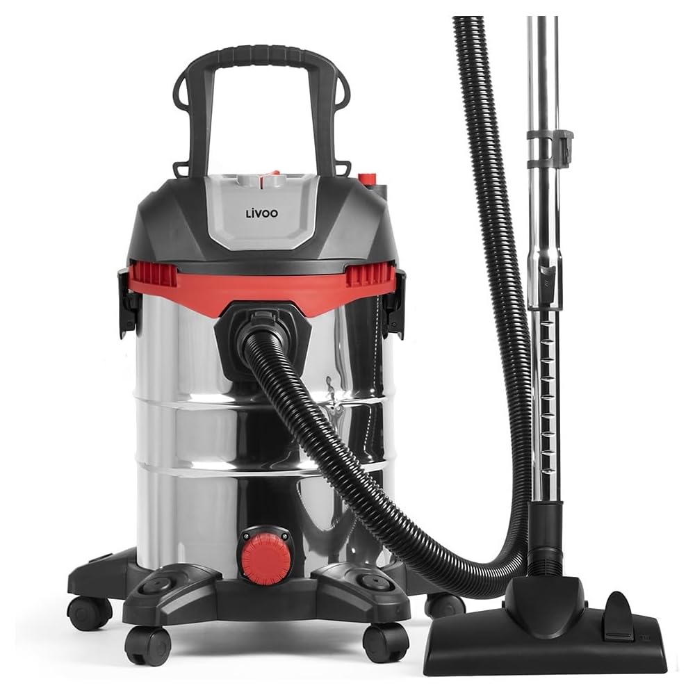 Livoo - Aspirateur Eau et Poussière DOH124 - Cuve 23L, 18 KPA, 1400 W | Aspiration & Soufflerie | Aspirateur de Chantier Puissant et Polyvalent Sans Sac : Cuisine et Maison