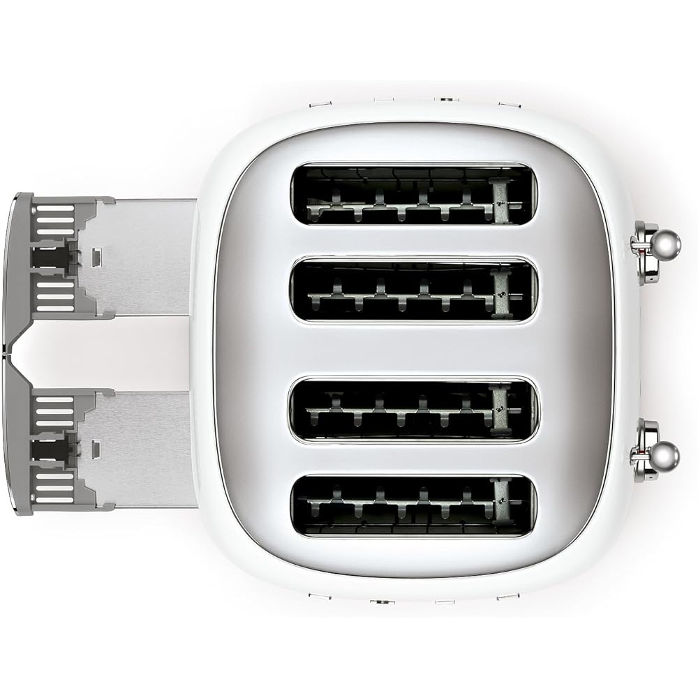 Smeg Grille-pain 4 Tranches TSF03WHEU Blanc