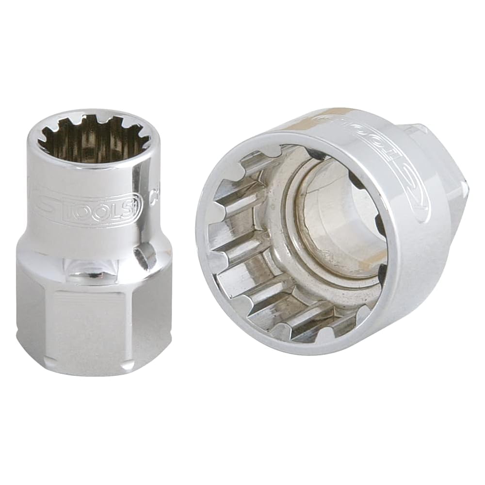 KS Tools 922.4040 - Coffret de douilles traversantes 3/8'' + 1/2'' - 10 à 24 mm - Gamme TRIPLEplus® - Entraînement 19 mm mâle - Finition chromée satinée - 17 pièces : Bricolage