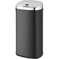 Poubelle de cuisine automatique 42L LARGO Noir brillant en acier INOX avec cerclage : Cuisine et Maison