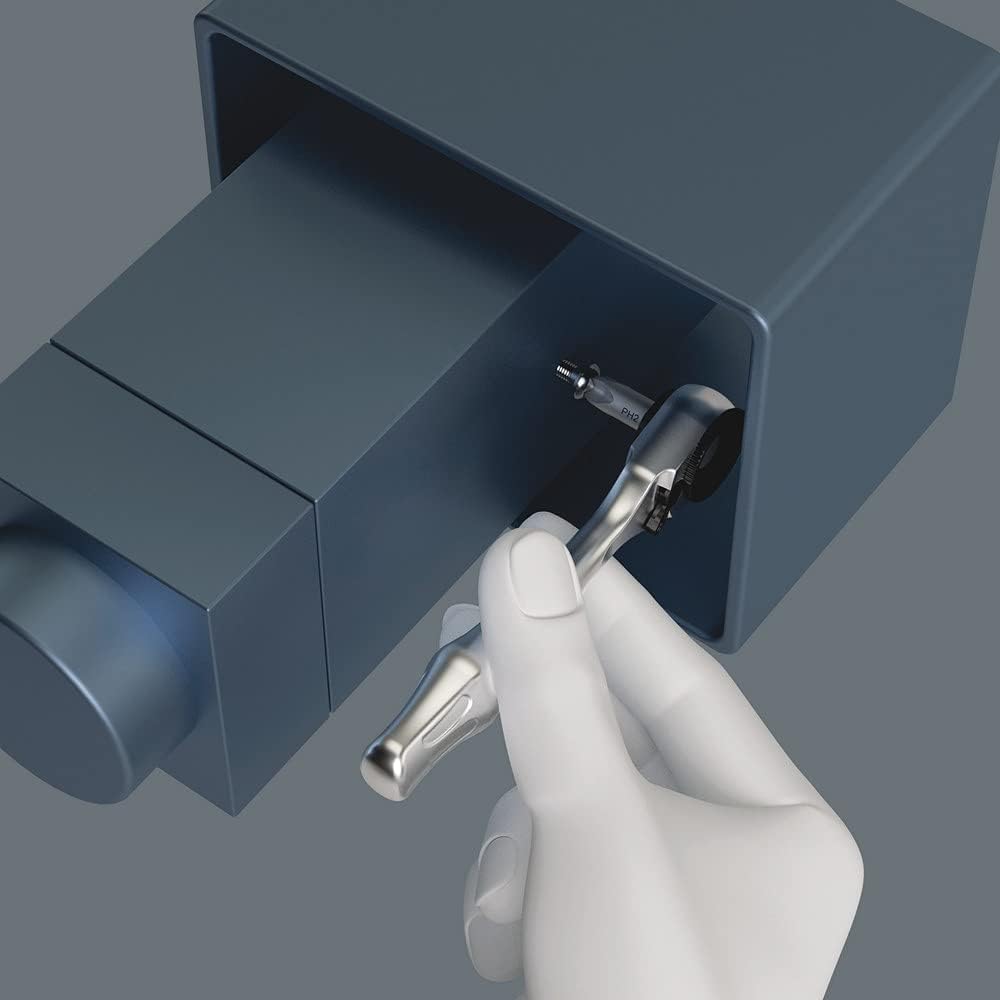 Wera 05056491001 Douilles et Mini-Cliquet "Tool-Check Plus Imperial", 39 pièces, Argent Multicolore : Bricolage
