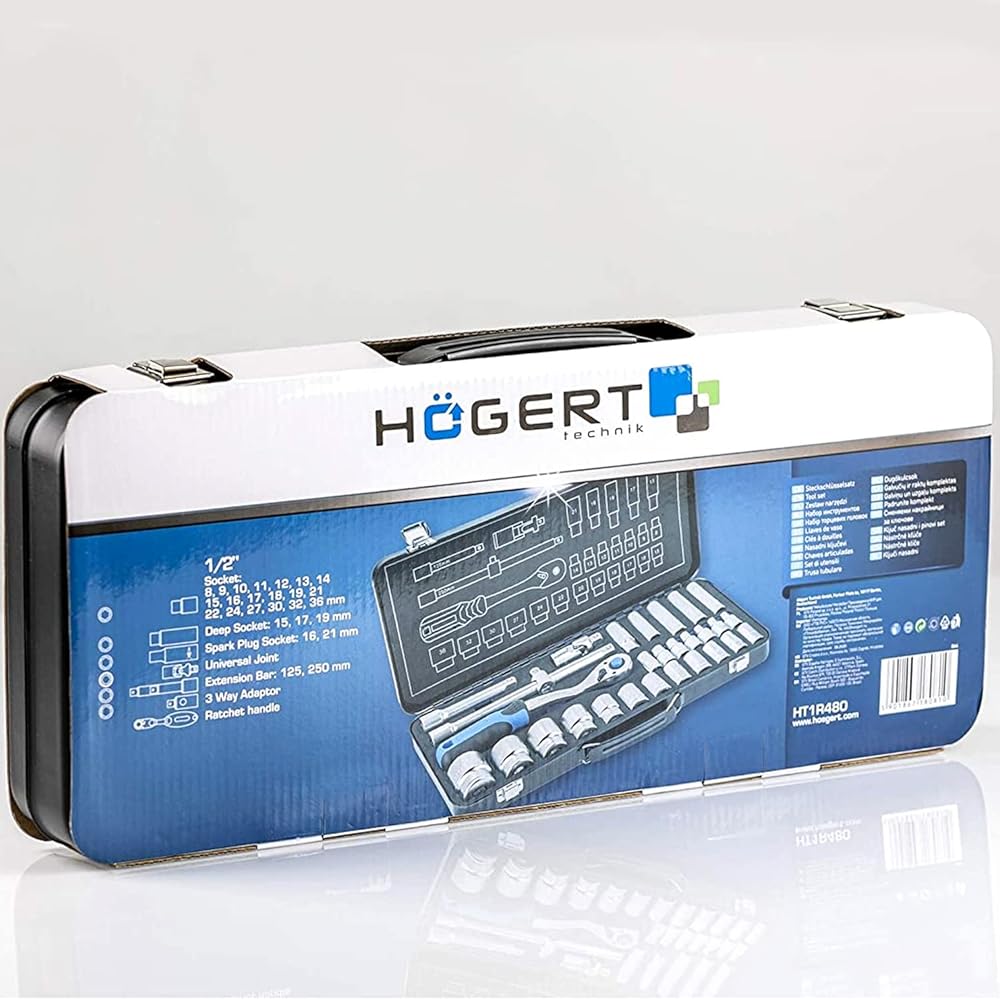 Högert Technik - Boite à Outils, Outils Bricolage, Mallette à Outils, Trousse a Outils, Coffret a Outils, Caisse a Outil, Set Outils, Kit Outils, Lot Outils - 29 Pièces : Bricolage