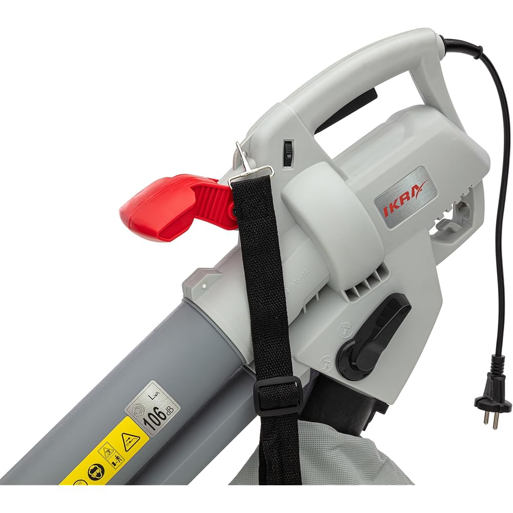 IKRA aspirateur-souffleur-broyeur électrique IBV 3000 3in1, Vitesse de soufflage 240 km/h, variateur de Vitesse : Jardin