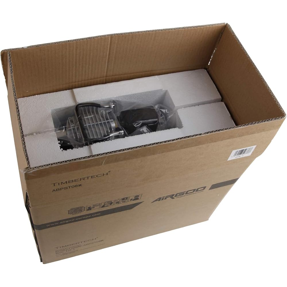 Timbertech ABPST08K Compresseur d'aérographe complet avec ventilateur de refroidissement amélioré, mini compresseur, pistolet aérographe et accessoires aérographe : Bricolage