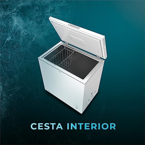 Cecotec Congélateur coffre 199L, blanc