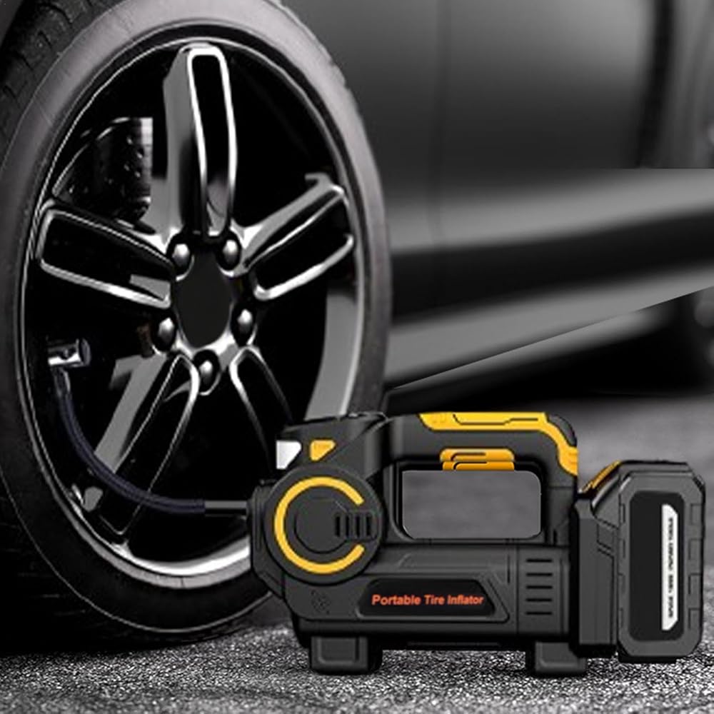 Compresseur d'air portable | Manomètre pour pneus | Pompe à air rechargeable | Manomètre pour voiture, SUV, moto, vélo et équipement sportif, gonflage compact et rapide pour Voyage et Eme : Auto et Moto